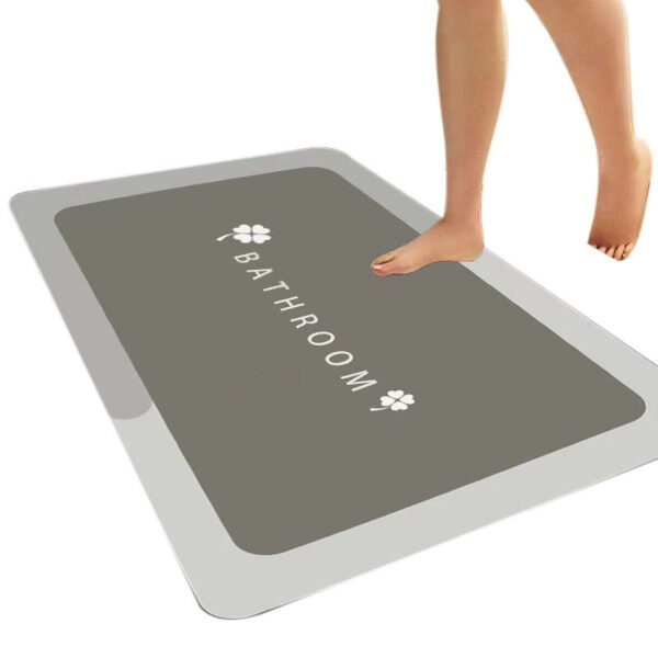 Diatom mud floor mat, modern and simple bathroom water absorbing quick drying foot mat, household anti slip, dirt resistant, easy to maintain floor mat - Image 5