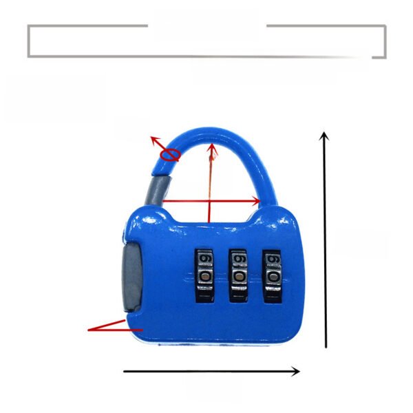 password lock, small padlock, suitcase, gym, student cabinet, lock, wholesale, manufacturer, direct sales - Image 3