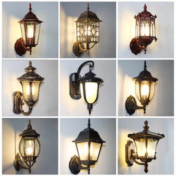 outdoor wall lights, corridors, balconies, retro villas, waterproof staircases, corridors, outdoor wall lights, courtyard lights, American style - Image 2