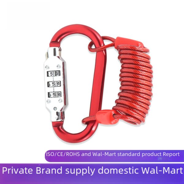 Upgraded alloy mountain buckle password lock anti-theft lock, padlock outdoor backpack bicycle helmet lock - Image 2