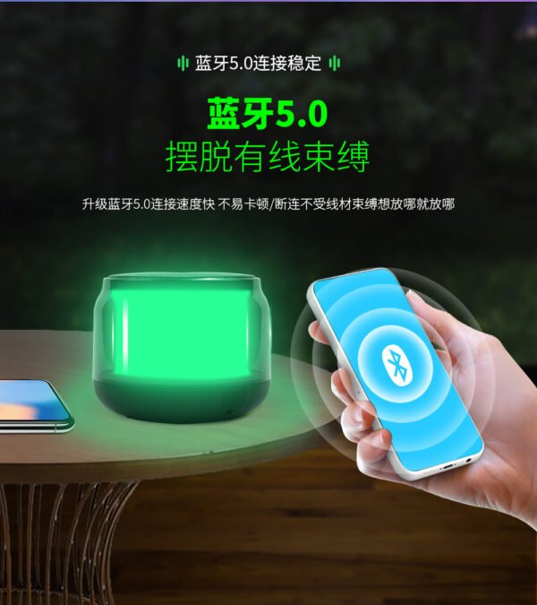 Science fiction transparent cool Bluetooth small speaker phone computer desktop wireless portable home outdoor mini speaker - Image 3