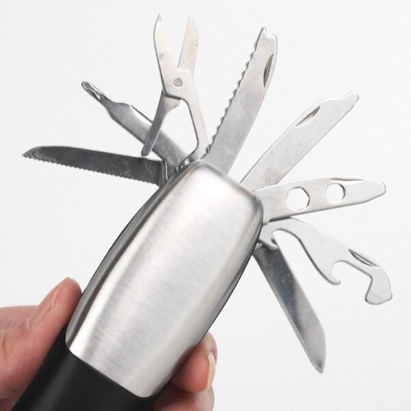 All-in-one portable outdoor lighting flashlight emergency combination tool Swiss Army knife bottle opener - Image 2