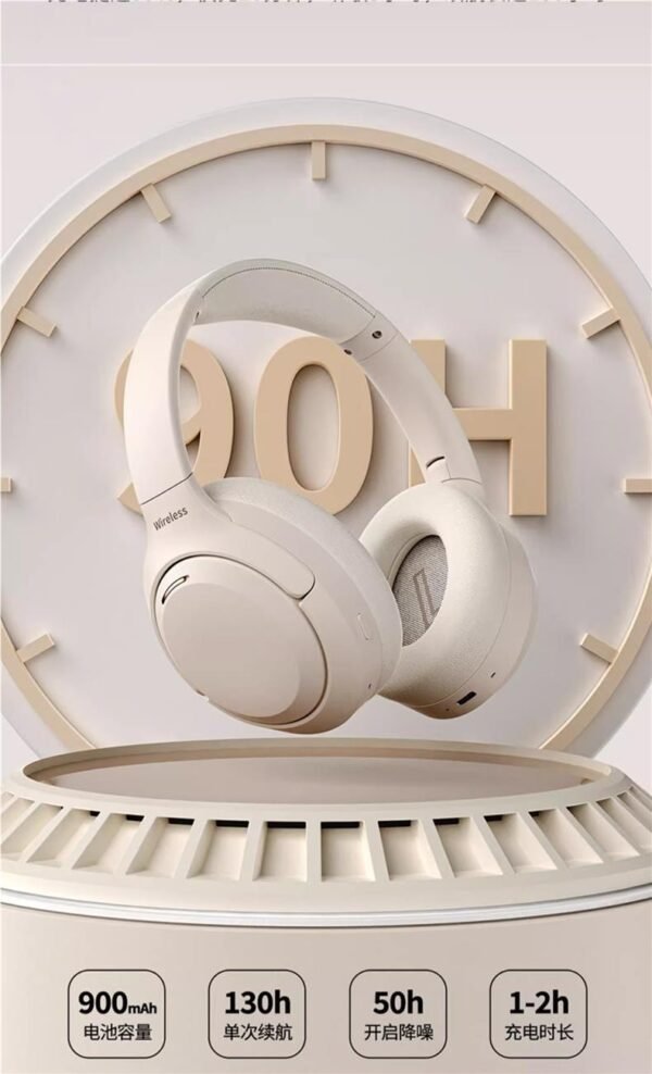 Berlin Voice over-ear Bluetooth headphones with ANC active noise cancellation, wireless ultra-long battery life, low latency for sports and gaming