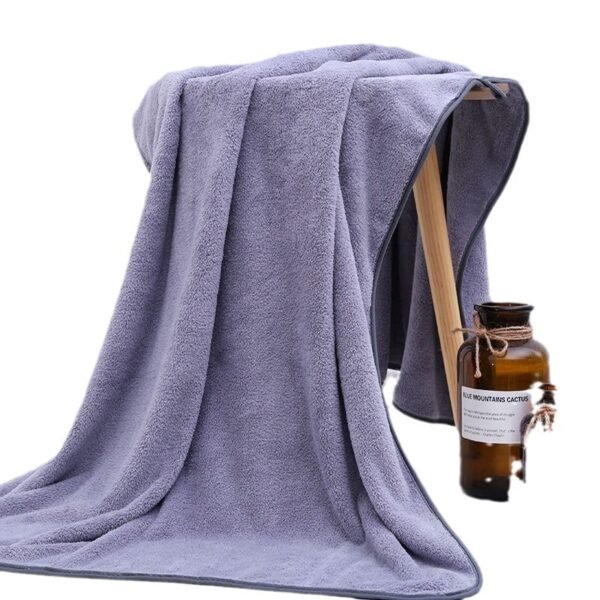 Coral fleece bath towel, adult home daily soft absorbent dry hair towel, shower towel, 70 * 140 beach towel - Image 5