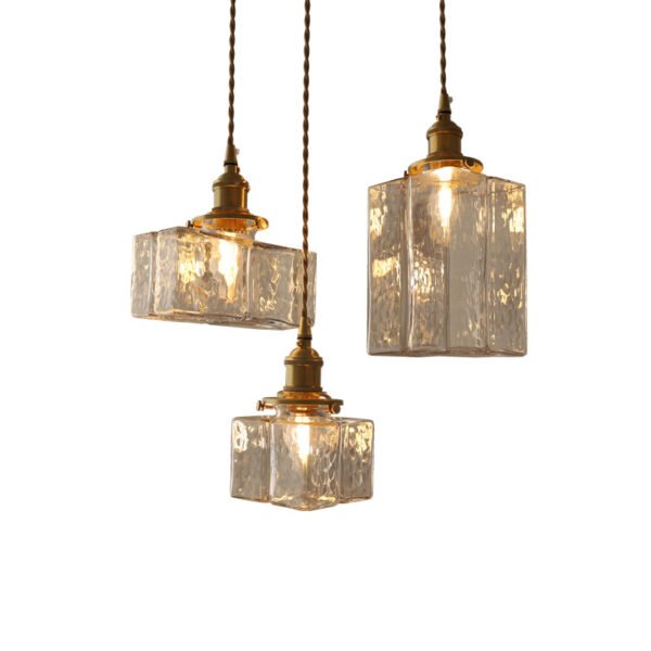 glass pendant light, Nordic minimalist homestay bed head, light luxury creative restaurant balcony foyer brass light - Image 4