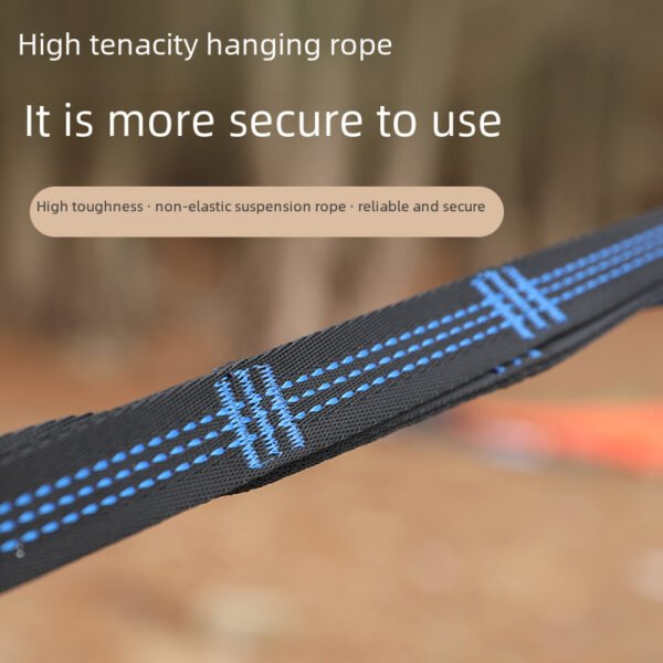 Outdoor camping anti-rollover nylon hammocks with mosquito nets, single and double automatic quick-opening pole mosquito nets, hammocks - Image 2
