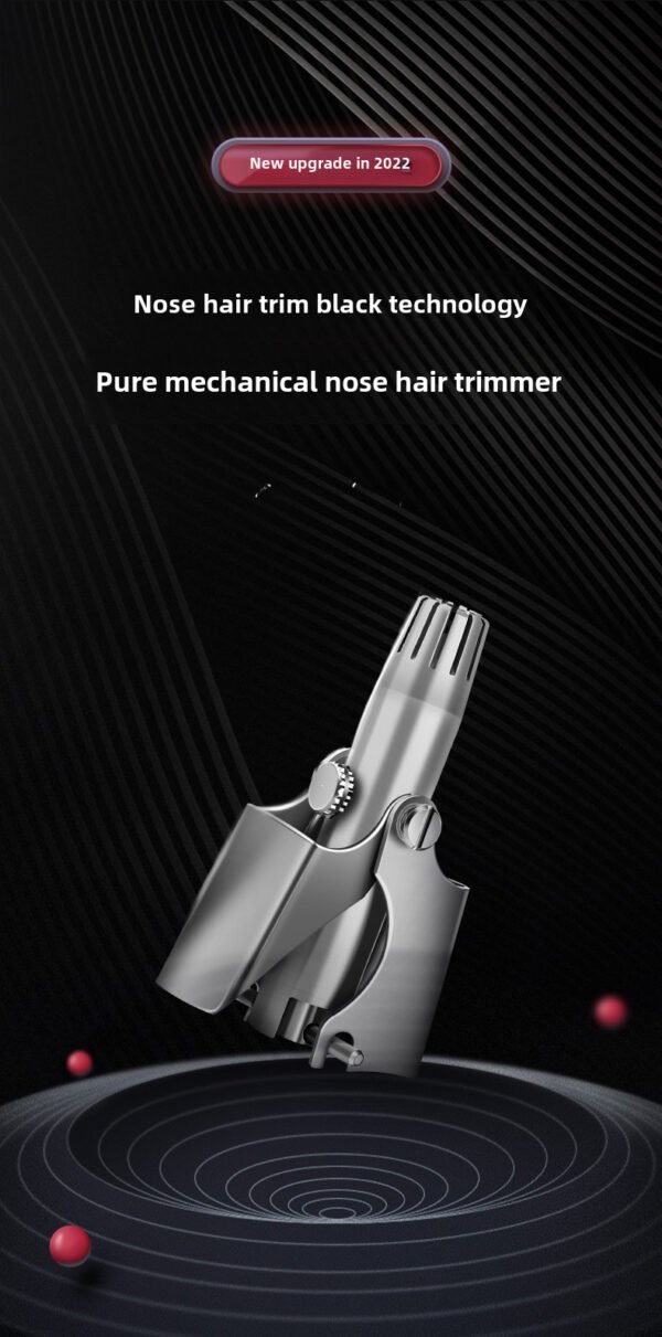 Stainless steel manual nose hair trimmer, male nose hair shaving and cleaning device, nose hair trimmer, sweat trimmer, water washer, hair remover - Image 4