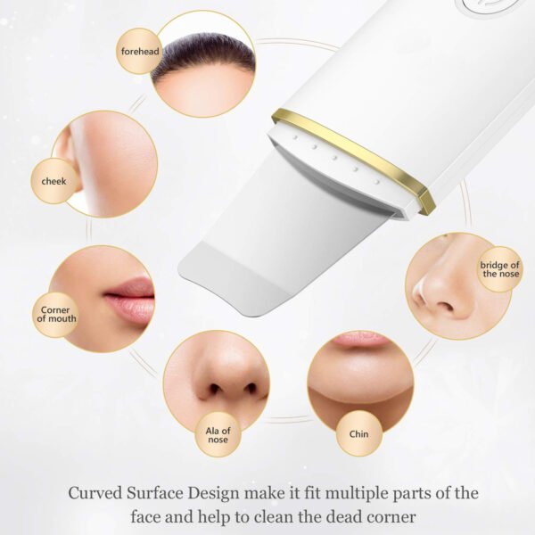 Ultrasonic skin scraper, beauty introduction device, pore cleaner, facial cleanser, blackhead remover, skin scraper - Image 3