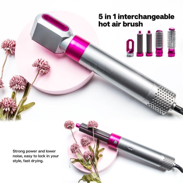 five in one hot air comb, automatic curling iron, curling iron, hair suction air electric hair dryer - Image 2