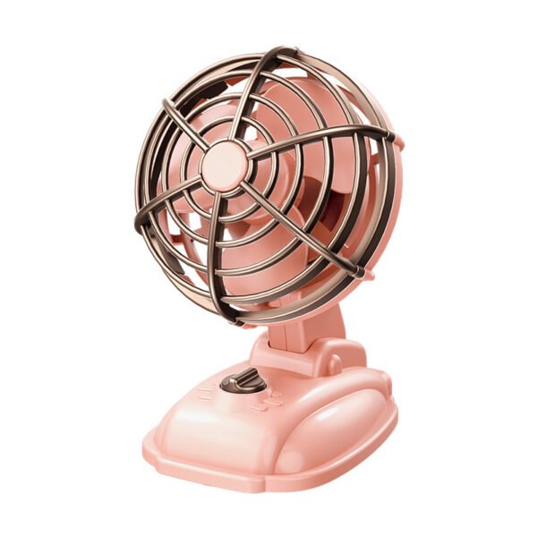 Retro Mini Desktop Fan, USB Charging Dormitory Desk Fan, Outdoor Portable Handheld Small Fan - Image 5