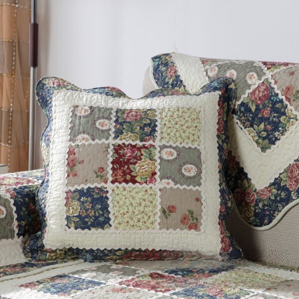 Rural patchwork fashion home all cotton sofa cushion fabric quilted non slip sofa cushion cushion cover - Image 2