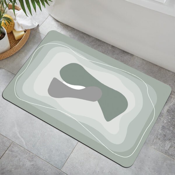 Minimally designed diatomaceous earth floor mat for bathroom, quick drying and anti slip foot pad, wear-resistant and dirt resistant door mat for toilet entrance - Image 3