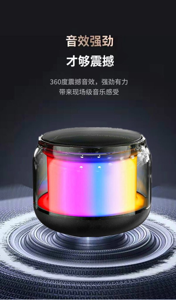 Science fiction transparent cool Bluetooth small speaker phone computer desktop wireless portable home outdoor mini speaker - Image 8