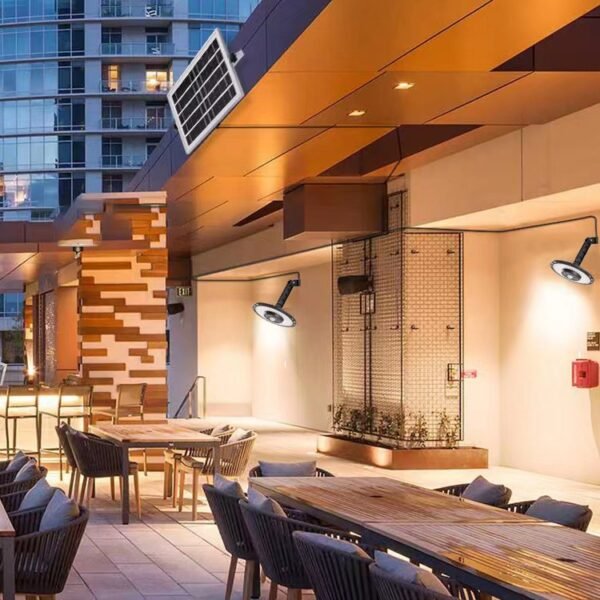 New  Solar Light Outdoor LED Courtyard Light Pendant Garage Lighting Indoor - Image 3