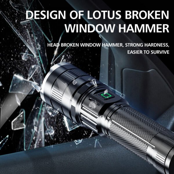 Outdoor lighting waterproof strong light portable long-range emergency multi-functional LED camping rechargeable flashlight