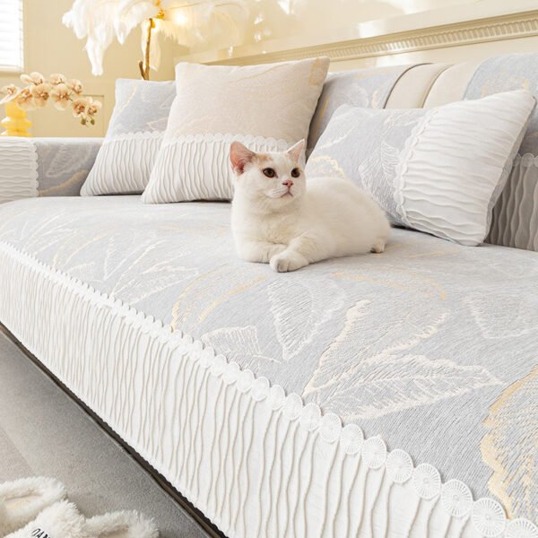 Sofa cushion for all seasons, non slip cushion, light luxury, creamy style, high-end sofa cover, cloth towel