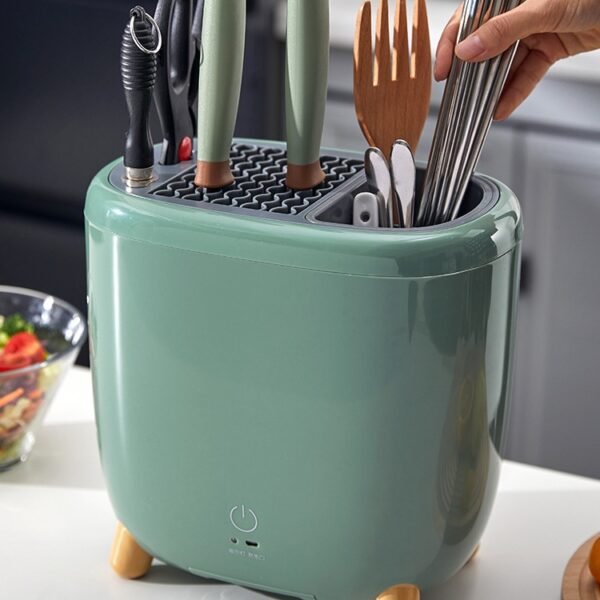 Intelligent Sterilization and Drying Knife Rack, Storage Rack for Kitchen Knives, Cutting Board Holder, One-Piece Kitchenware for Home Use