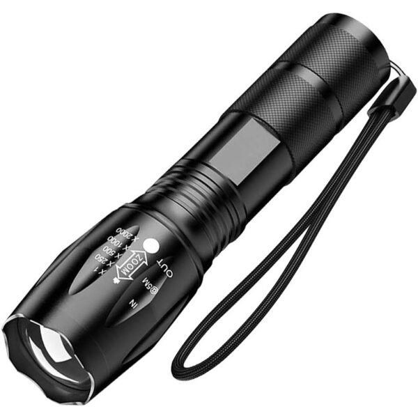 Outdoor night running, cycling and patrol flashlight A100, high-intensity aluminum alloy flashlight, waterproof, telescopic and zoom - Image 5