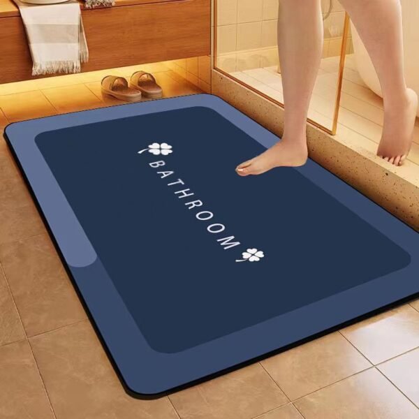 Diatom mud floor mat, modern and simple bathroom water absorbing quick drying foot mat, household anti slip, dirt resistant, easy to maintain floor mat