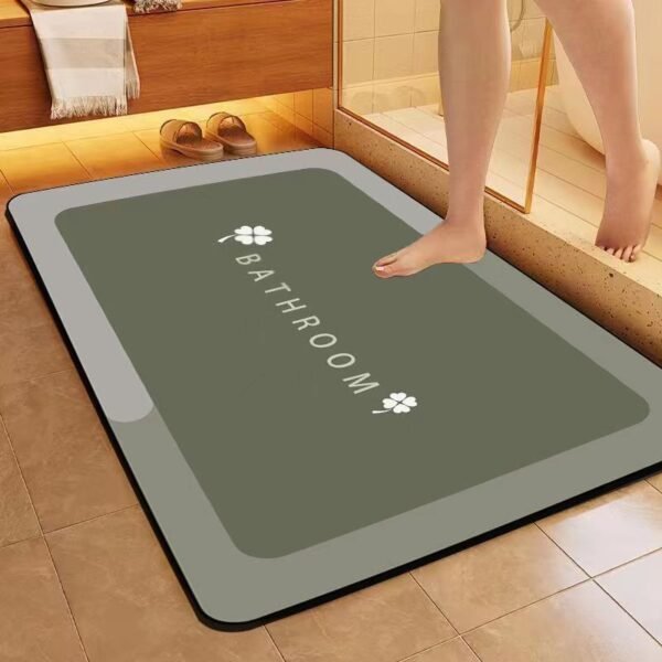 Diatom mud floor mat, modern and simple bathroom water absorbing quick drying foot mat, household anti slip, dirt resistant, easy to maintain floor mat - Image 3