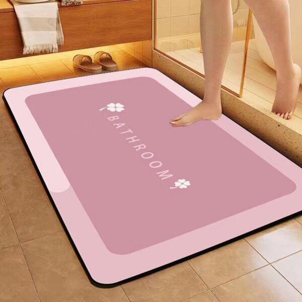 Diatom mud floor mat, modern and simple bathroom water absorbing quick drying foot mat, household anti slip, dirt resistant, easy to maintain floor mat - Image 2