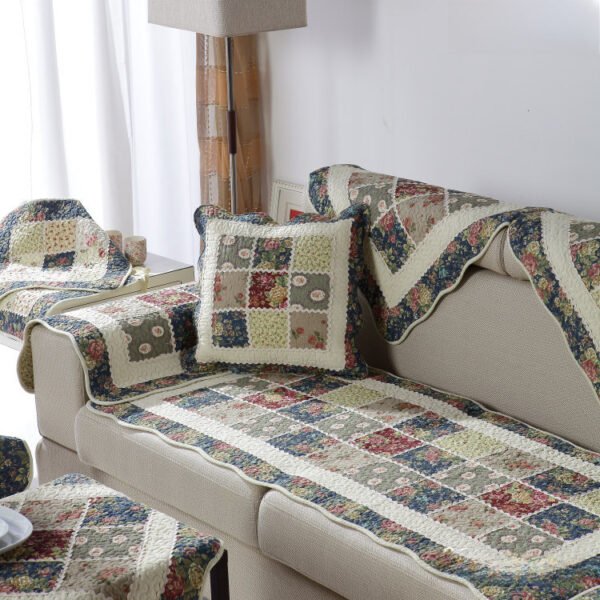 Rural patchwork fashion home all cotton sofa cushion fabric quilted non slip sofa cushion cushion cover