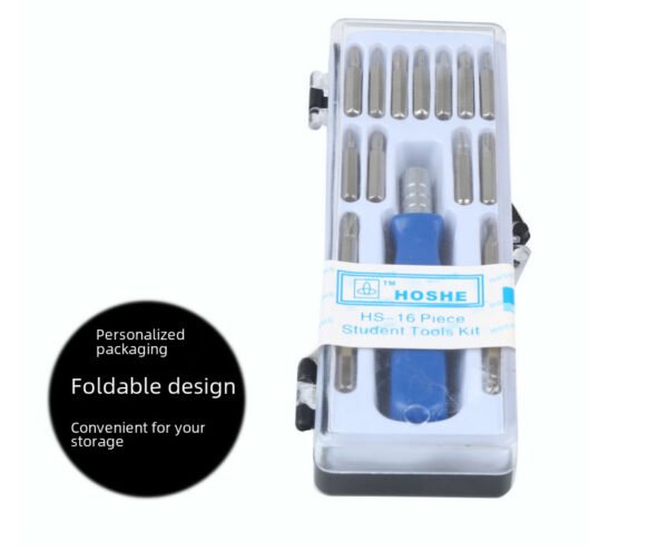 Multi functional 16IN1 square box combination screwdriver set, for household use with small screwdrivers and screwdrivers - Image 4
