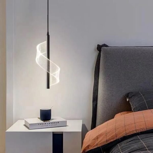 Bedroom bedside small pendant light, simple and modern, popular new style, light luxury living room background wall, bar counter, aisle long pendant light - Image 2