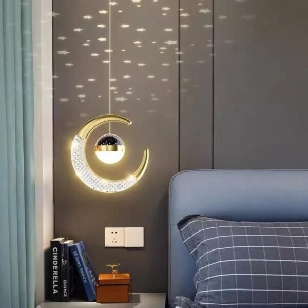 Bedroom bedside small pendant light, simple and modern, popular new style, light luxury living room background wall, bar counter, aisle long pendant light - Image 4