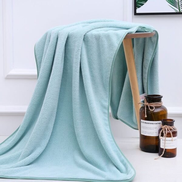 Coral fleece bath towel, adult home daily soft absorbent dry hair towel, shower towel, 70 * 140 beach towel - Image 4