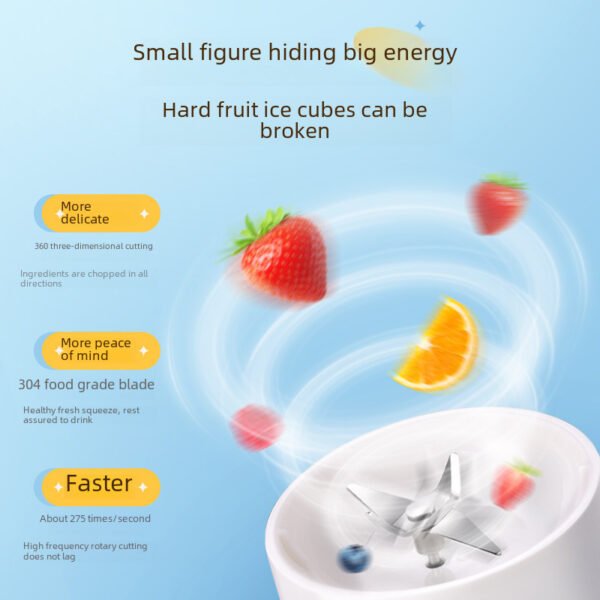 Portable juicer, household fruit mini charger, student dormitory mini fryer, electric cup - Image 4