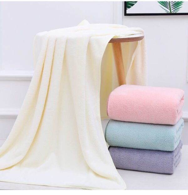 Coral fleece bath towel, adult home daily soft absorbent dry hair towel, shower towel, 70 * 140 beach towel - Image 6