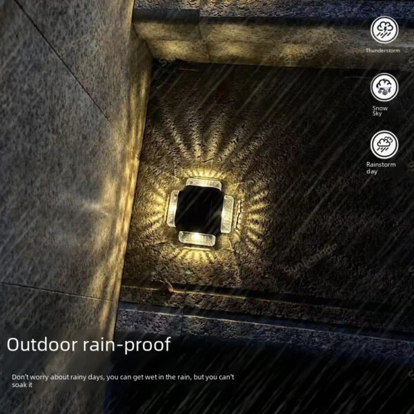 Solar wall lamp, outdoor  courtyard lamp, solar lamp, waterproof wall washing lamp, lighting night light - Image 2