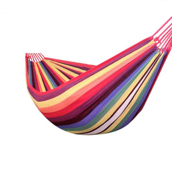 Outdoor hammock camping, thickened sail anti-rollover fabric, single and double colorful swing, student lazy bed, hanging chair - Image 5