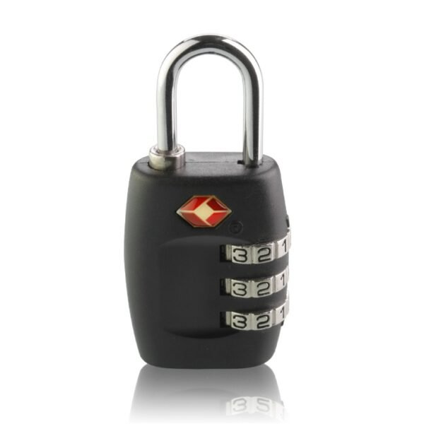 Spot all English neutral packaging, brand new PC plastic material TSA335 luggage padlock, 3-digit password lock, customs