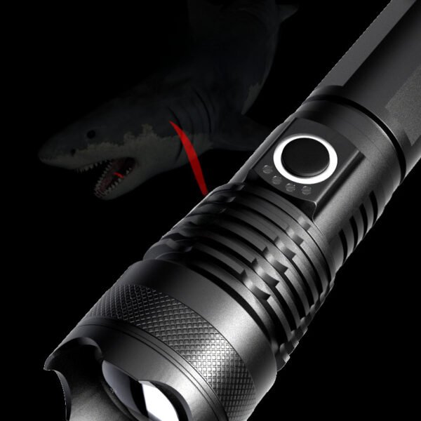 Outdoor lighting waterproof strong light P50 portable long-range emergency multi-functional LED rechargeable flashlight - Image 2