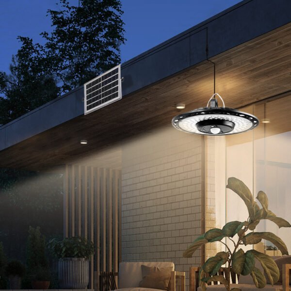 New  Solar Light Outdoor LED Courtyard Light Pendant Garage Lighting Indoor - Image 2