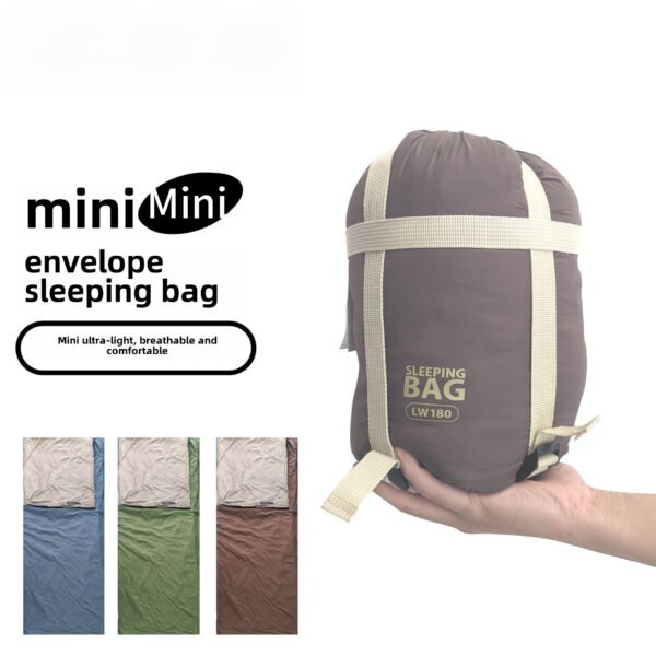 Mini adult sleeping bag, travel, mountaineering, outdoor camping, down cotton, dirt-proof sleeping bag, machine washable and spliced