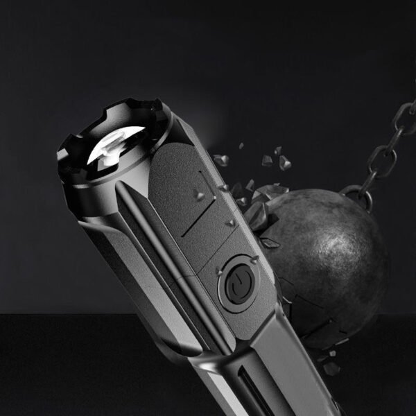 Strong zoom flashlight, outdoor multi-functional portable home flashlight, telescopic zoom lighting lamp - Image 3