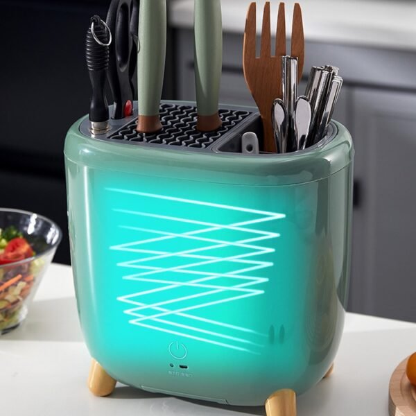 Intelligent Sterilization and Drying Knife Rack, Storage Rack for Kitchen Knives, Cutting Board Holder, One-Piece Kitchenware for Home Use - Image 4