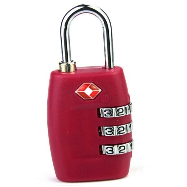 Spot all English neutral packaging, brand new PC plastic material TSA335 luggage padlock, 3-digit password lock, customs - Image 2