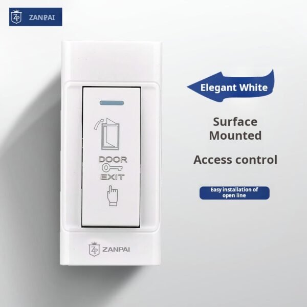 Zanpai Mingxian Exit Door Access Control Switch Panel Old style Automatic Reset Small Button Surface mounted Access Control Switch