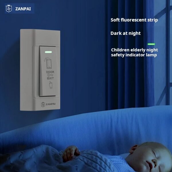 Zanpai Mingxian Exit Door Access Control Switch Panel Old style Automatic Reset Small Button Surface mounted Access Control Switch - Image 2