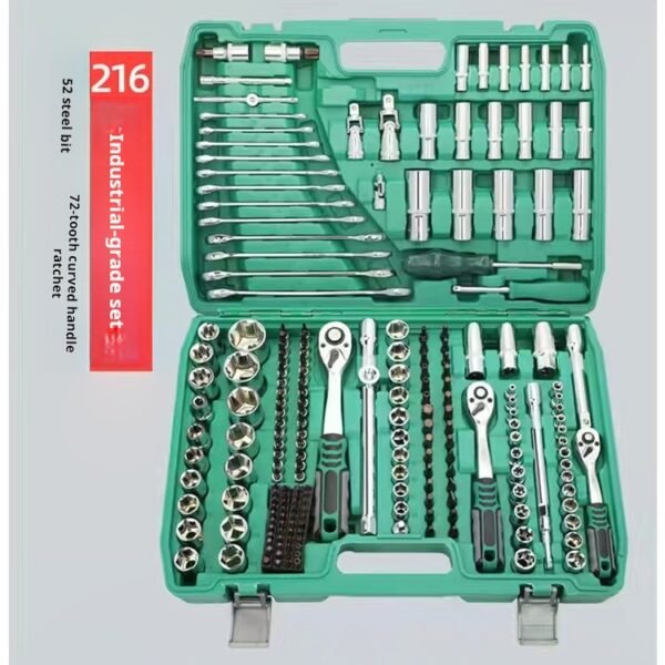 Set of auto repair tools, socket wrench, ratchet, car repair kit, socket wrench - Image 2