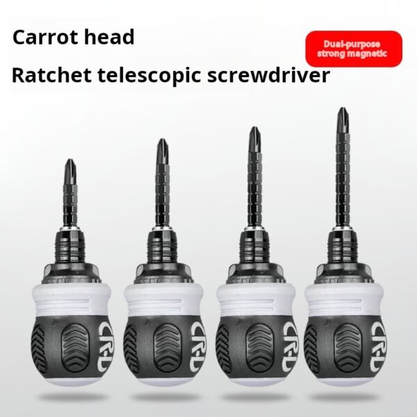 Short Radish Head Small Fat Ratchet Screwdriver, Combination Multi functional Dual purpose Cross shaped Screwdriver, Batch Head Screwdriver