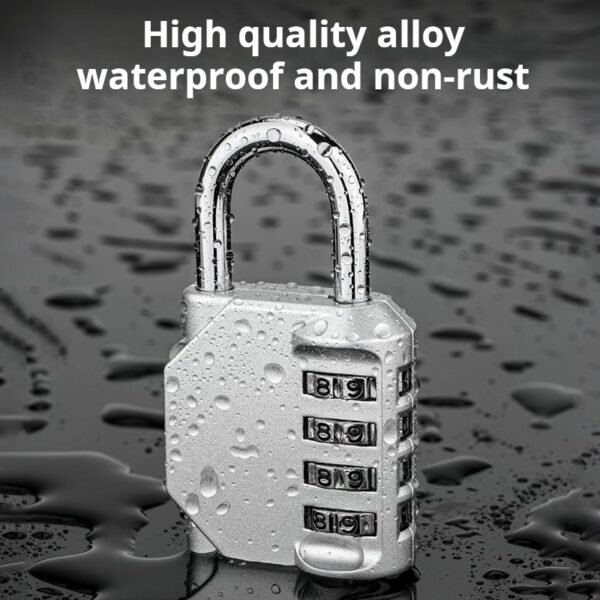 Password lock, padlock, household door lock, outdoor waterproof and rust proof warehouse, large iron door, dormitory storage cabinet, bicycle basket lock - Image 3