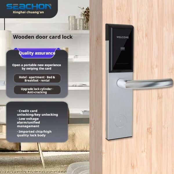 door lock , computer card lock, intelligent electronic induction lock, wooden door magnetic card lock, hotel card lock - Image 2