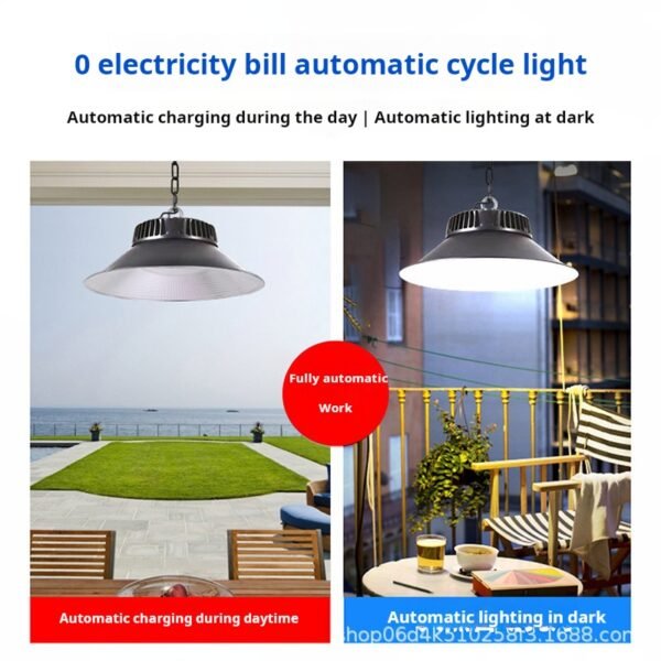 Solar powered pendant light, outdoor waterproof courtyard light, super bright high-power factory lighting, household hallway and doorway street light