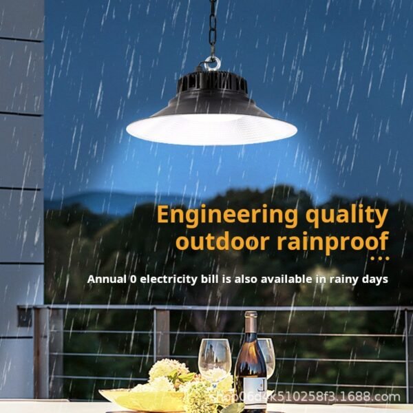 Solar powered pendant light, outdoor waterproof courtyard light, super bright high-power factory lighting, household hallway and doorway street light - Image 2