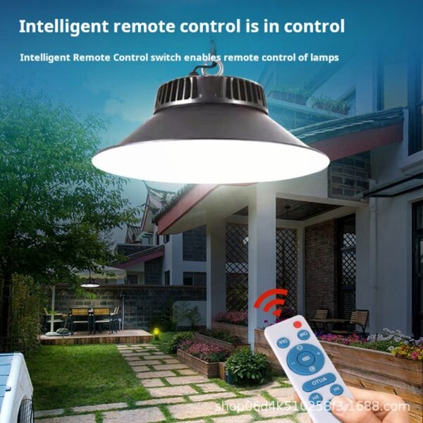 Solar powered pendant light, outdoor waterproof courtyard light, super bright high-power factory lighting, household hallway and doorway street light - Image 3